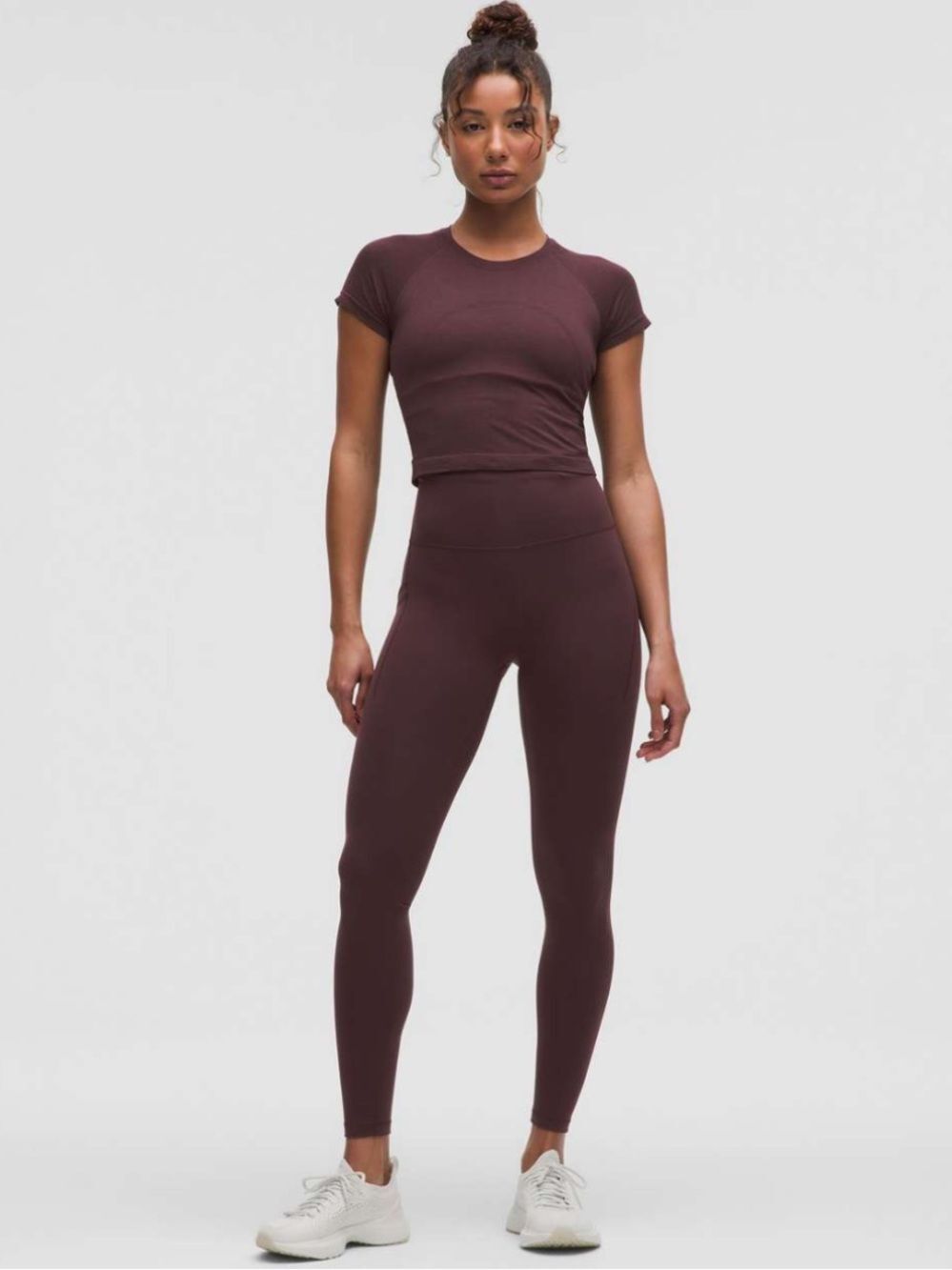 NWT New LULULEMON Swiftly Tech Cropped Short-Sleeve Shirt GNPL Goodnight Plum 8 - Picture 2 of 4